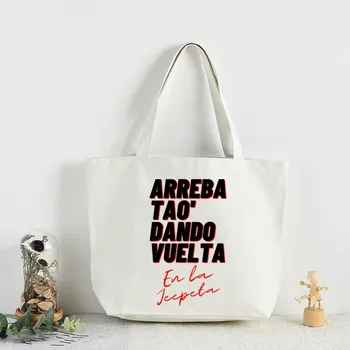 Anuel AA Anuel Vintage Hasta La Muerte Дамски Осъществяване Елегантна Холщовая Чанти През рамо Ежедневни Чанти За Пазаруване За Момичета