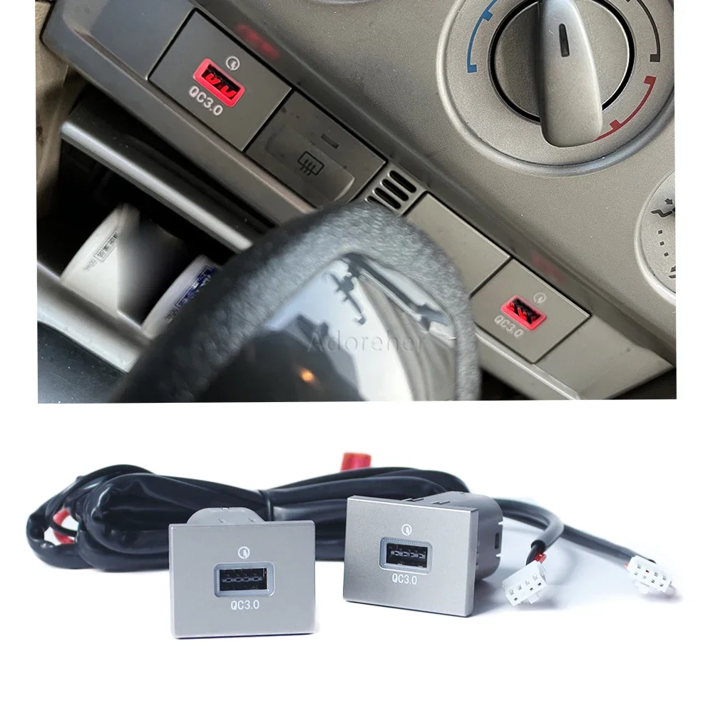 Жак зарядно устройство Dual USB PD Type C зарядно устройство ще захранване на изход захранващ Адаптер за запалката на Ford Focus 2 2004-2010 Mk2 Аксесоари